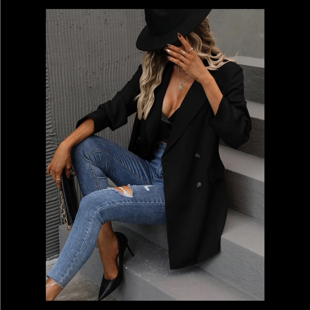 BRAND NEW NEVER WORN Lapel Neck Double Breasted Blazer
